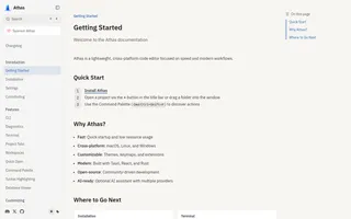 Athas homepage website preview