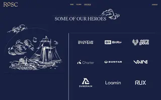 Rosc homepage website preview