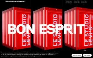 Bon Esprit homepage website preview