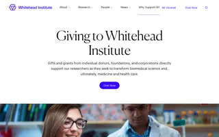 Whitehead Institute homepage website preview