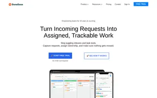 DoneDone homepage website preview