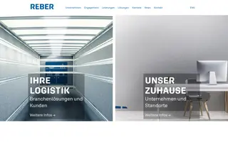 REBER Logistik homepage website preview