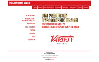 Parkinson Type Design homepage website preview