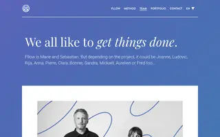 Fllow homepage website preview