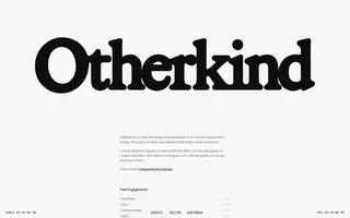 Otherkind homepage website preview