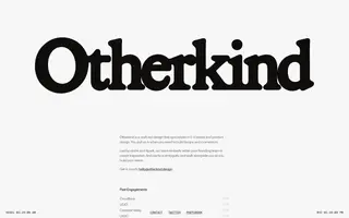 Otherkind homepage website preview