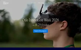 Oslo Innovation Week homepage website preview