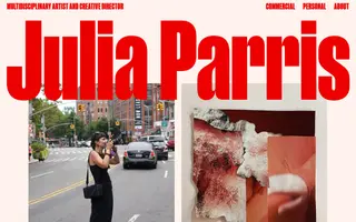 Julia Parris Photography homepage website preview