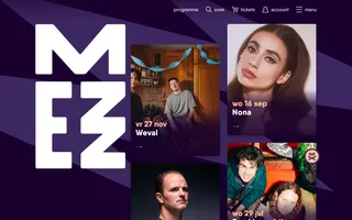 Mezz homepage website preview