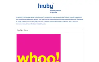 Hruby homepage website preview