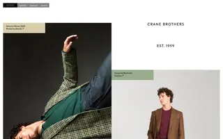 Crane Brothers homepage website preview