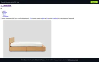 Is Invisible homepage website preview