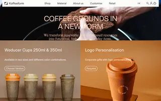 Kaffeeform homepage website preview