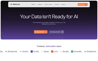 Metomic homepage website preview