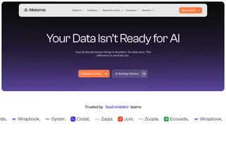 Metomic homepage website preview