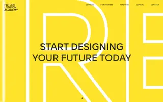 Future London Academy homepage website preview