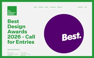 Designers Institute of New Zealand homepage website preview