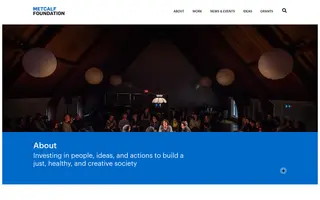 Metcalf Foundation homepage website preview