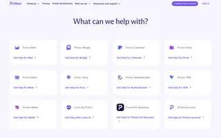 Proton homepage website preview