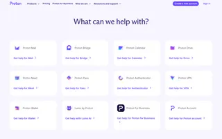 Proton homepage website preview