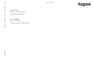 Studio August homepage website preview