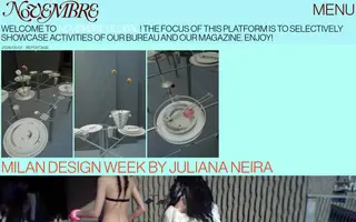 Novembre homepage website preview