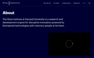 Wyss Institute homepage website preview