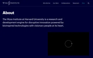 Wyss Institute homepage website preview