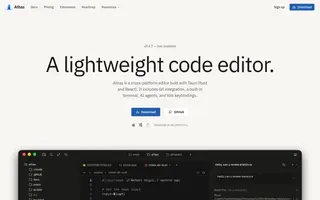 Athas homepage website preview