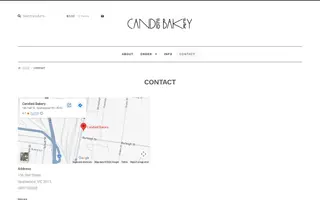 Candied Bakery homepage website preview