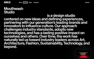 mouthwash.studio homepage website preview
