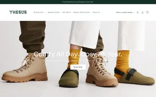 Thesus homepage website preview