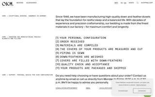 OKM homepage website preview