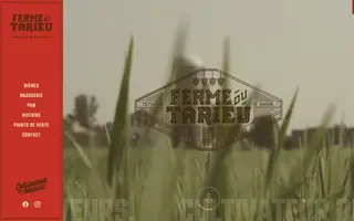 Ferme du Tarieu homepage website preview