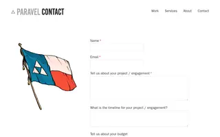 Paravel homepage website preview
