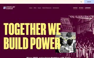 Asian Law Caucus homepage website preview