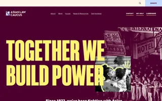 Asian Law Caucus homepage website preview