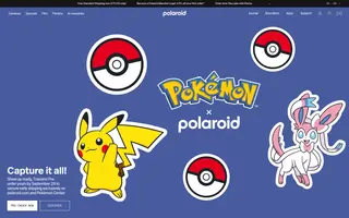 Polaroid homepage website preview