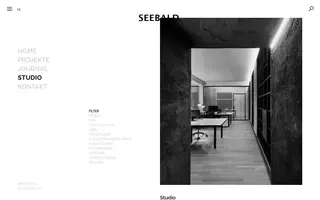 SEEBALD. homepage website preview