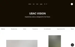 Ubac homepage website preview