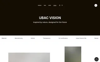 Ubac homepage website preview