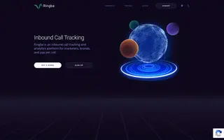 Ringba homepage website preview