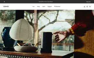 Sonos homepage website preview