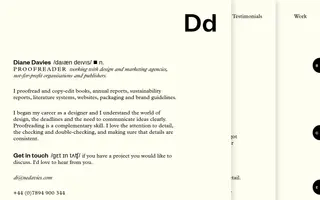 Diane Davies homepage website preview