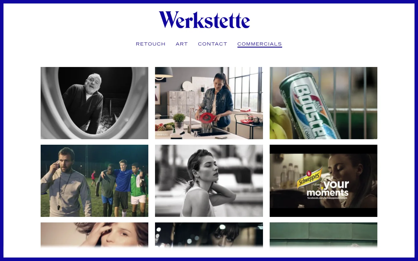 Werkstette Portfolio desktop website screenshot
