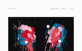 Pierrick Calvez homepage website preview