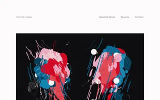 Pierrick Calvez homepage website preview