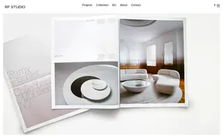 RF Studio homepage website preview