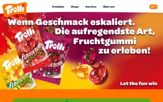 Trolli homepage website preview