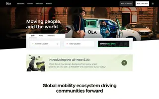 Ola homepage website preview